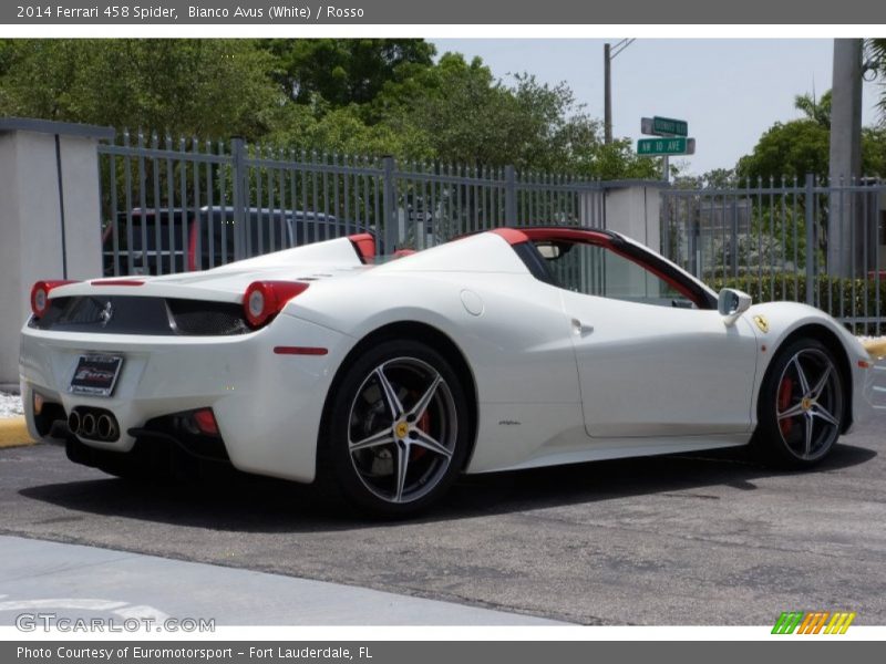 Bianco Avus (White) / Rosso 2014 Ferrari 458 Spider
