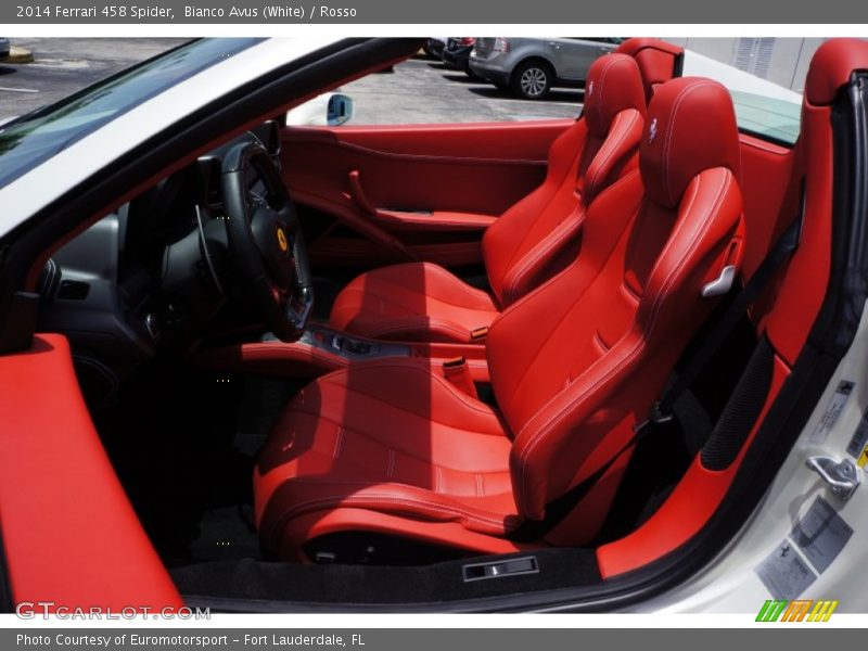 Bianco Avus (White) / Rosso 2014 Ferrari 458 Spider