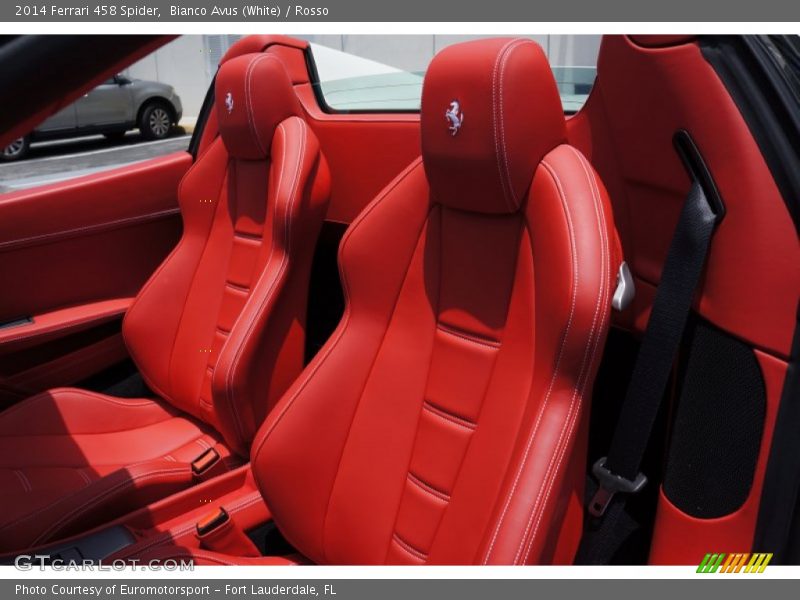 Bianco Avus (White) / Rosso 2014 Ferrari 458 Spider