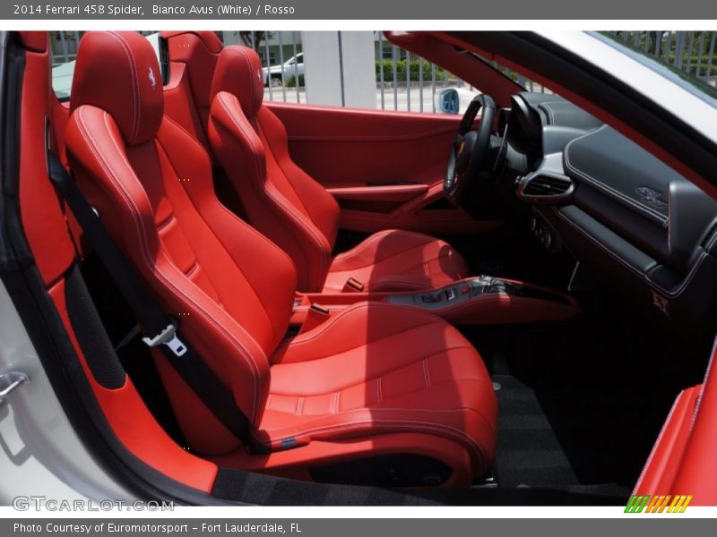 Bianco Avus (White) / Rosso 2014 Ferrari 458 Spider