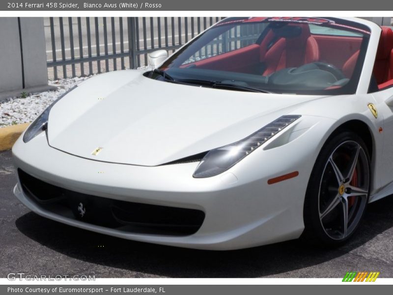 Bianco Avus (White) / Rosso 2014 Ferrari 458 Spider