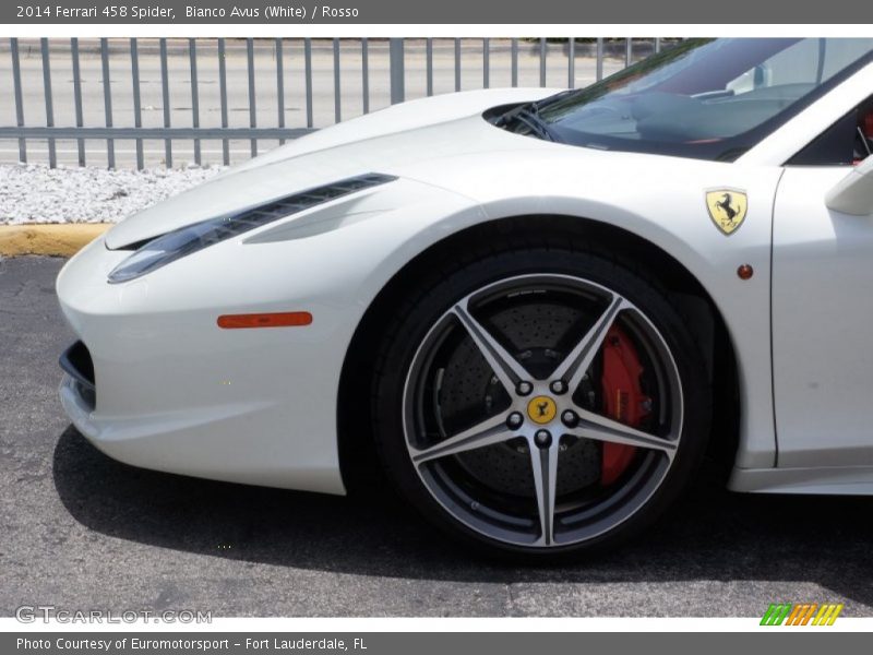 Bianco Avus (White) / Rosso 2014 Ferrari 458 Spider