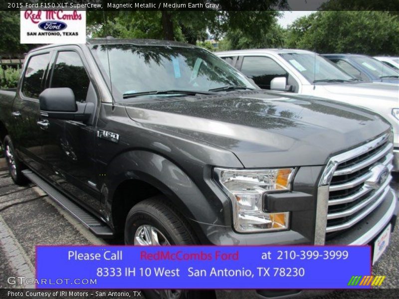 Magnetic Metallic / Medium Earth Gray 2015 Ford F150 XLT SuperCrew