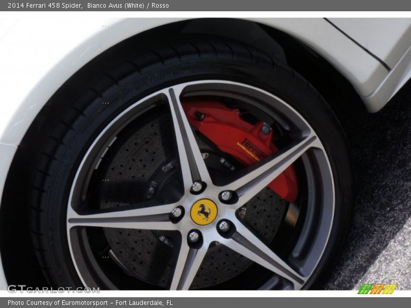 Bianco Avus (White) / Rosso 2014 Ferrari 458 Spider
