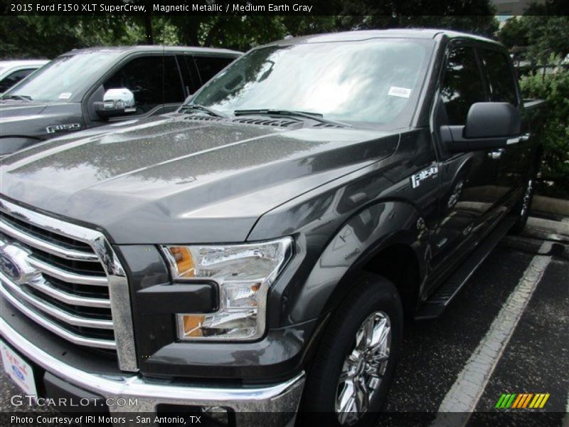 Magnetic Metallic / Medium Earth Gray 2015 Ford F150 XLT SuperCrew