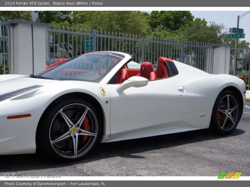 Bianco Avus (White) / Rosso 2014 Ferrari 458 Spider