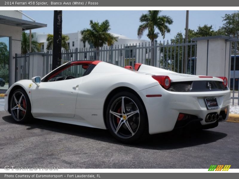 Bianco Avus (White) / Rosso 2014 Ferrari 458 Spider