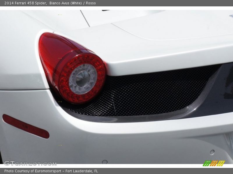 Bianco Avus (White) / Rosso 2014 Ferrari 458 Spider