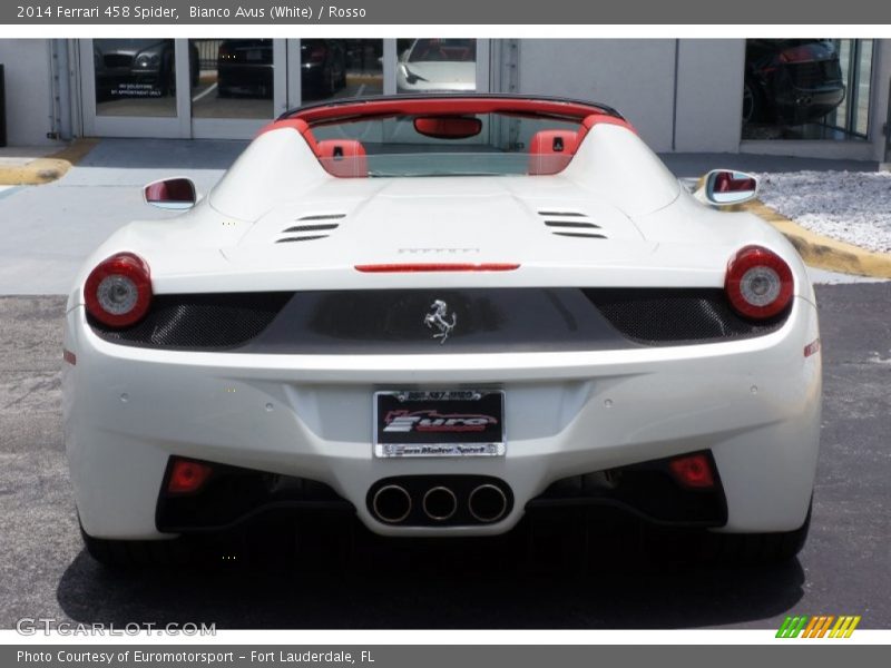 Bianco Avus (White) / Rosso 2014 Ferrari 458 Spider