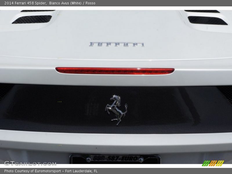 Bianco Avus (White) / Rosso 2014 Ferrari 458 Spider