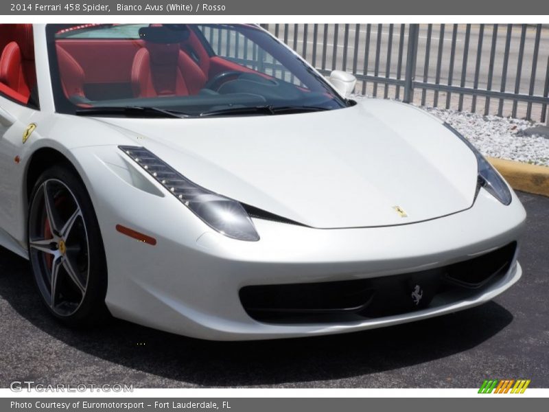 Bianco Avus (White) / Rosso 2014 Ferrari 458 Spider