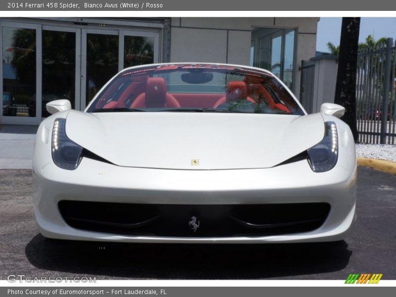 Bianco Avus (White) / Rosso 2014 Ferrari 458 Spider