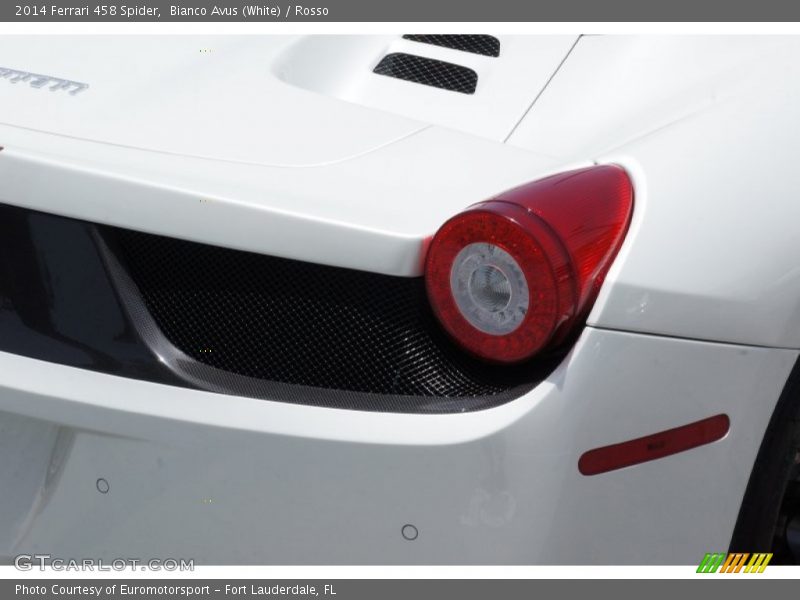 Bianco Avus (White) / Rosso 2014 Ferrari 458 Spider