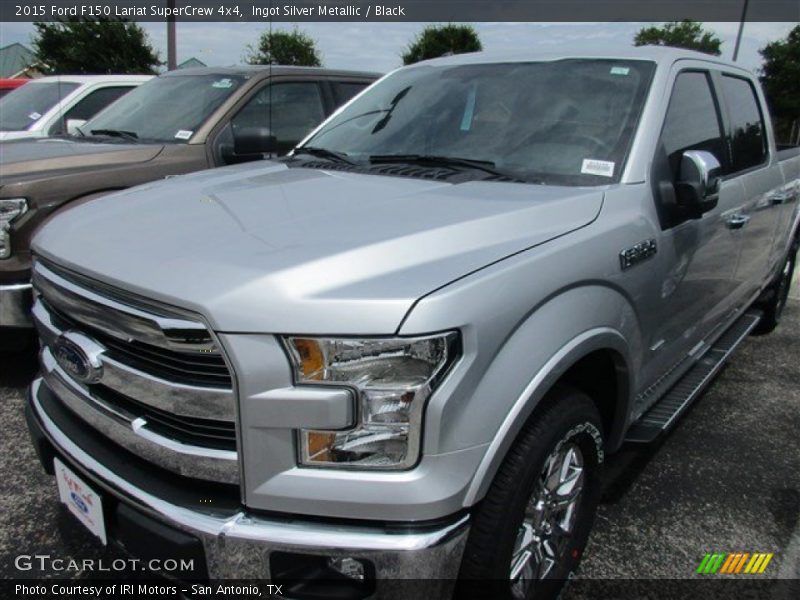 Ingot Silver Metallic / Black 2015 Ford F150 Lariat SuperCrew 4x4