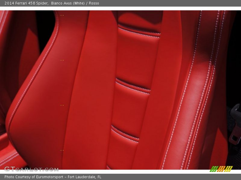 Bianco Avus (White) / Rosso 2014 Ferrari 458 Spider