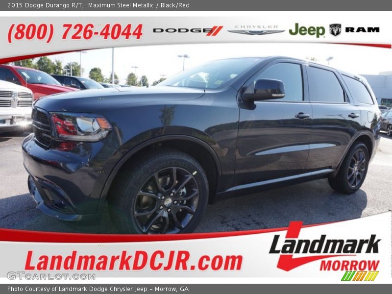 Maximum Steel Metallic / Black/Red 2015 Dodge Durango R/T