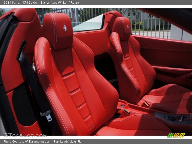 Bianco Avus (White) / Rosso 2014 Ferrari 458 Spider