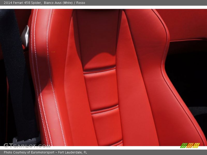 Bianco Avus (White) / Rosso 2014 Ferrari 458 Spider