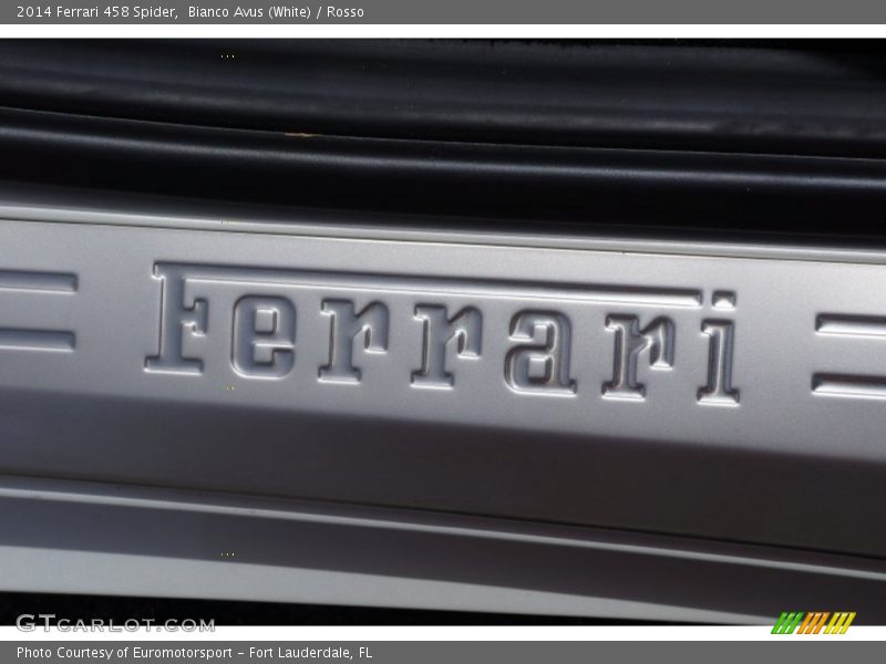 Bianco Avus (White) / Rosso 2014 Ferrari 458 Spider