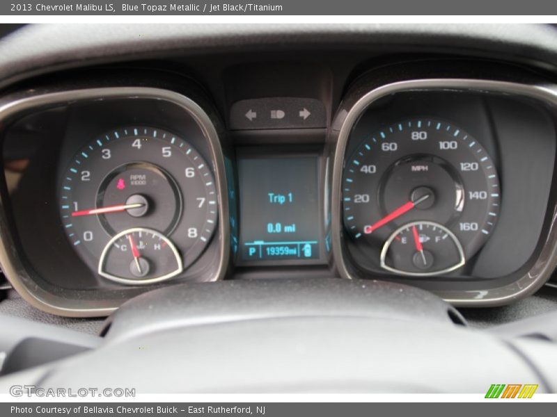 Blue Topaz Metallic / Jet Black/Titanium 2013 Chevrolet Malibu LS