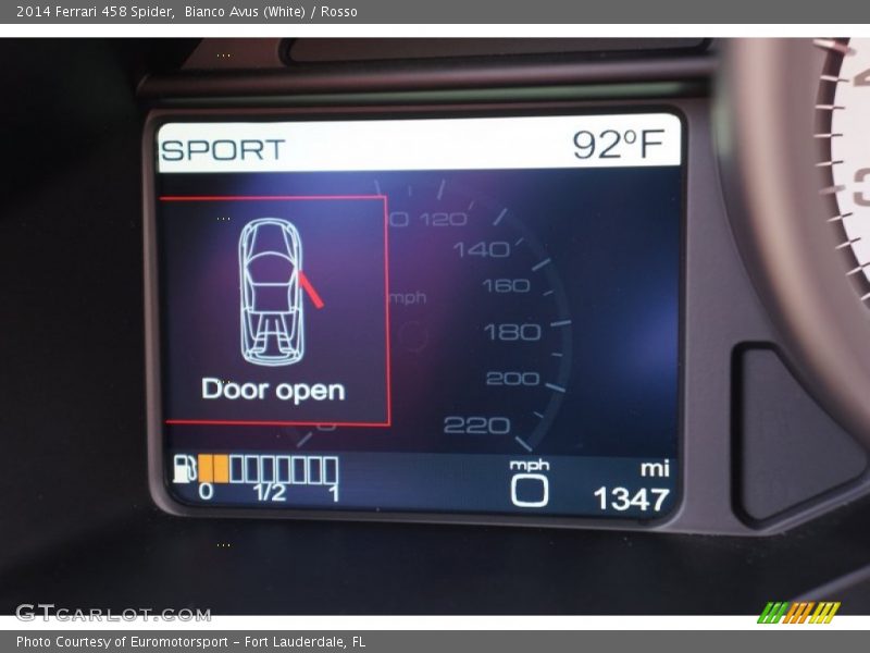 Bianco Avus (White) / Rosso 2014 Ferrari 458 Spider
