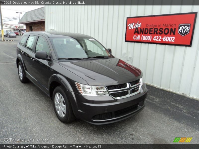 Granite Crystal Metallic / Black 2015 Dodge Journey SE