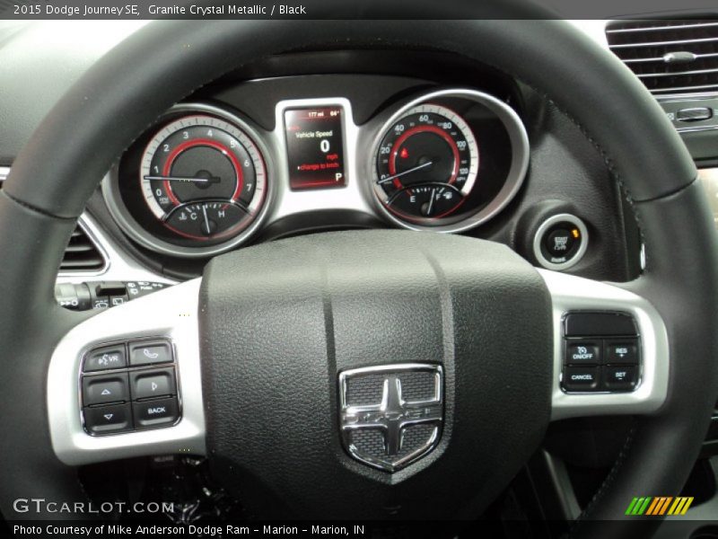 Granite Crystal Metallic / Black 2015 Dodge Journey SE
