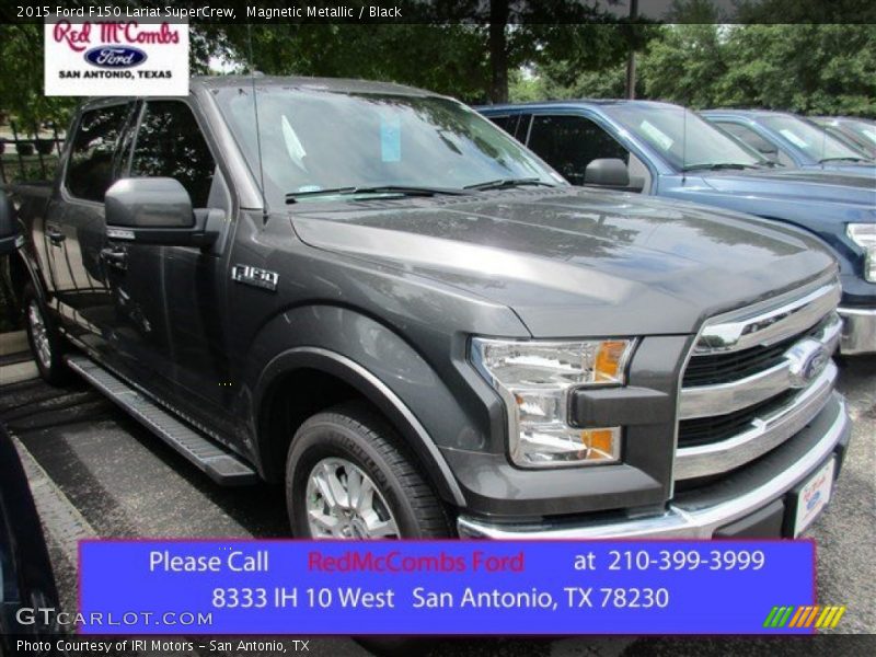 Magnetic Metallic / Black 2015 Ford F150 Lariat SuperCrew