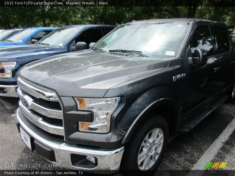 Magnetic Metallic / Black 2015 Ford F150 Lariat SuperCrew