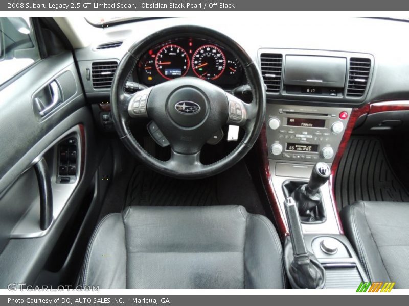 Obsidian Black Pearl / Off Black 2008 Subaru Legacy 2.5 GT Limited Sedan
