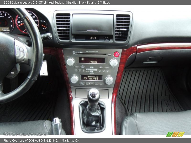 Obsidian Black Pearl / Off Black 2008 Subaru Legacy 2.5 GT Limited Sedan