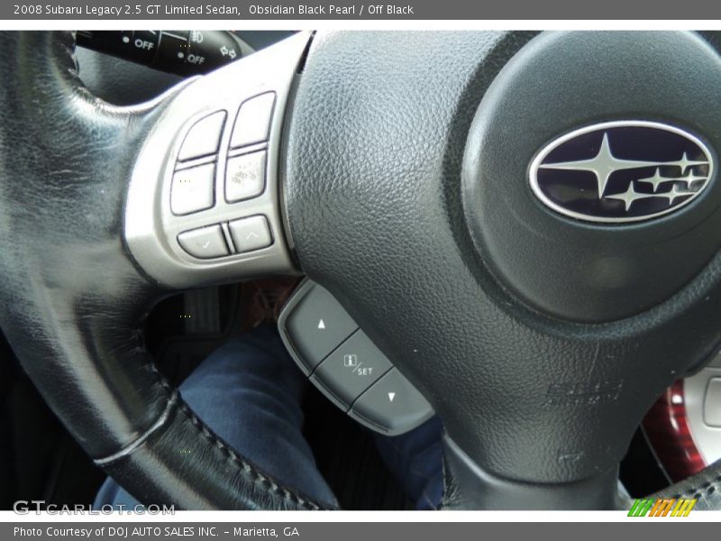 Obsidian Black Pearl / Off Black 2008 Subaru Legacy 2.5 GT Limited Sedan