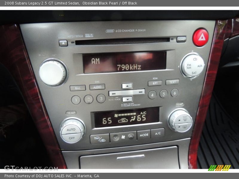 Obsidian Black Pearl / Off Black 2008 Subaru Legacy 2.5 GT Limited Sedan