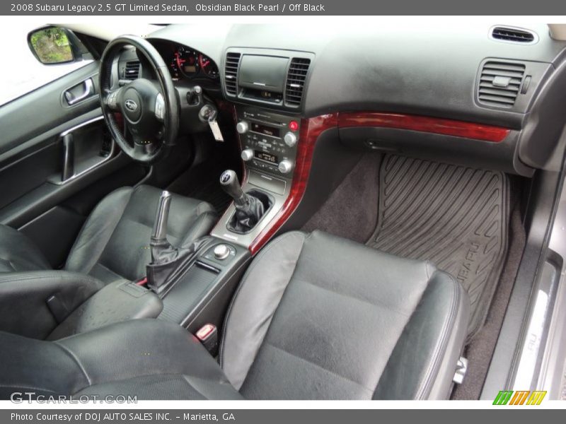 Obsidian Black Pearl / Off Black 2008 Subaru Legacy 2.5 GT Limited Sedan