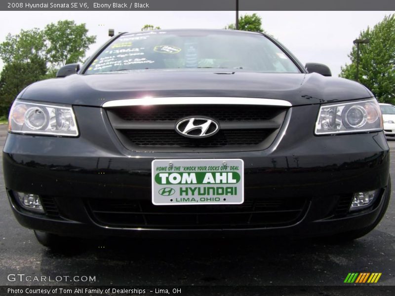 Ebony Black / Black 2008 Hyundai Sonata SE V6