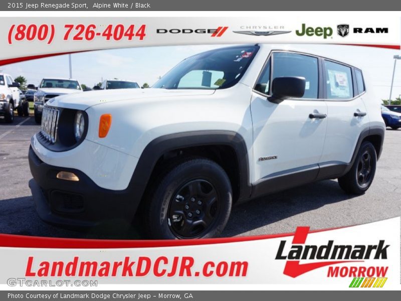 Alpine White / Black 2015 Jeep Renegade Sport