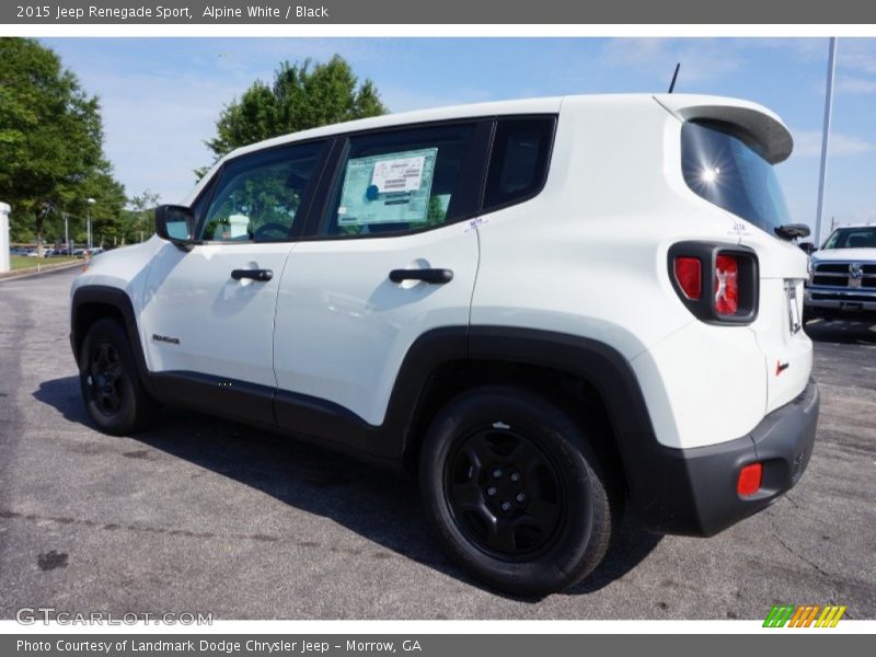 Alpine White / Black 2015 Jeep Renegade Sport