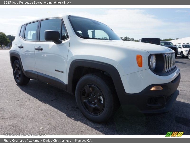 Alpine White / Black 2015 Jeep Renegade Sport