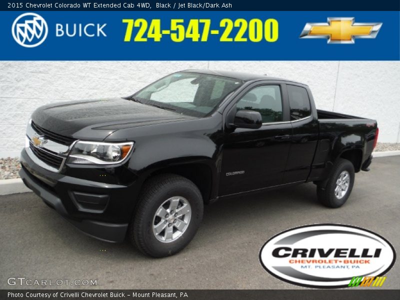 Black / Jet Black/Dark Ash 2015 Chevrolet Colorado WT Extended Cab 4WD