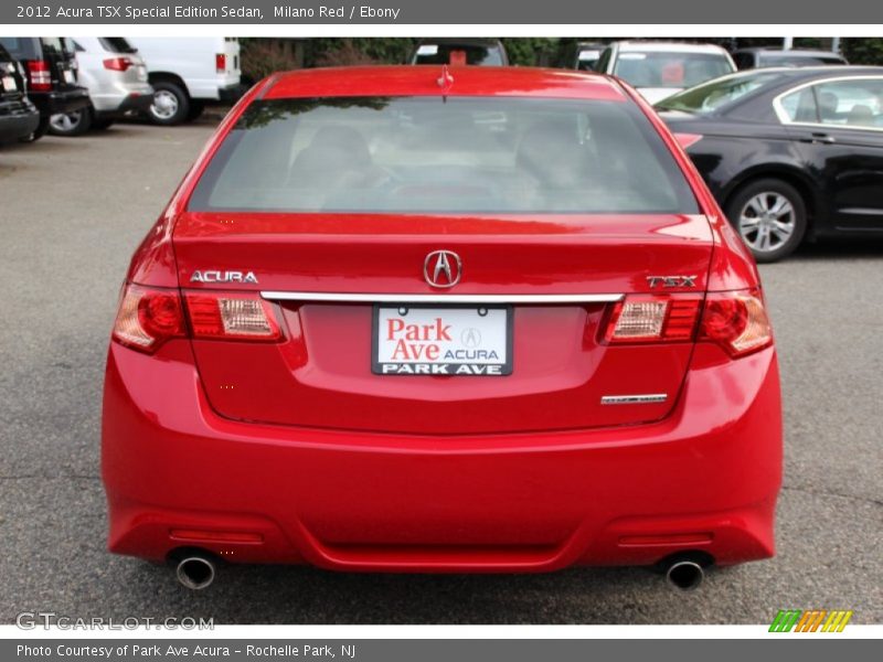 Milano Red / Ebony 2012 Acura TSX Special Edition Sedan