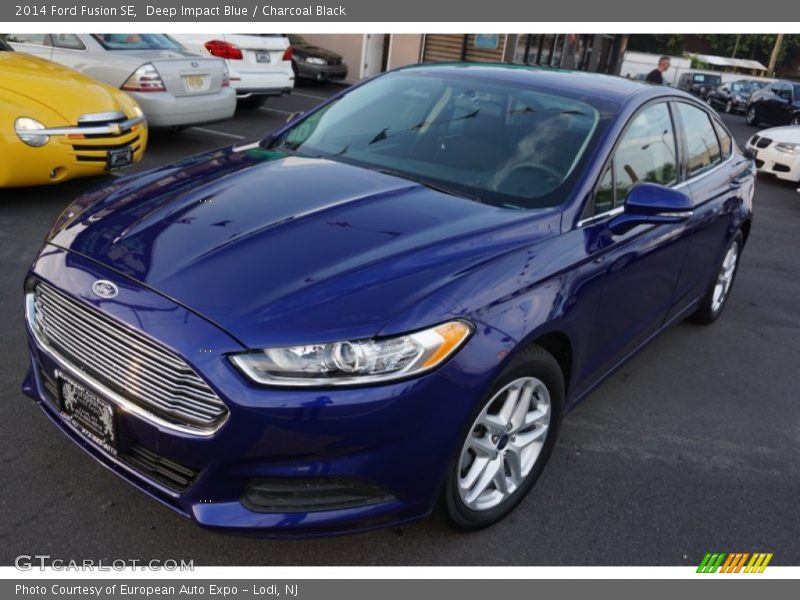 Deep Impact Blue / Charcoal Black 2014 Ford Fusion SE