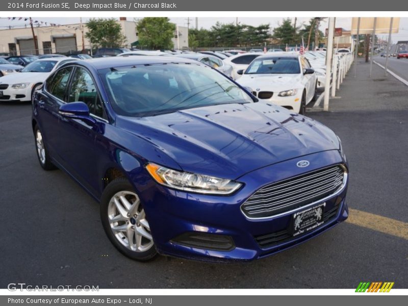 Deep Impact Blue / Charcoal Black 2014 Ford Fusion SE