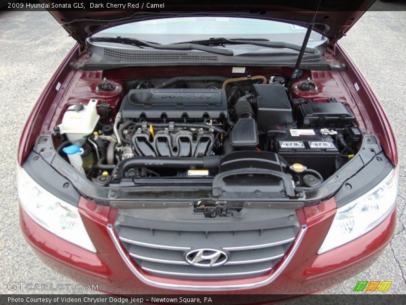 Dark Cherry Red / Camel 2009 Hyundai Sonata GLS