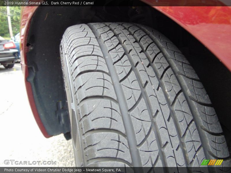 Dark Cherry Red / Camel 2009 Hyundai Sonata GLS
