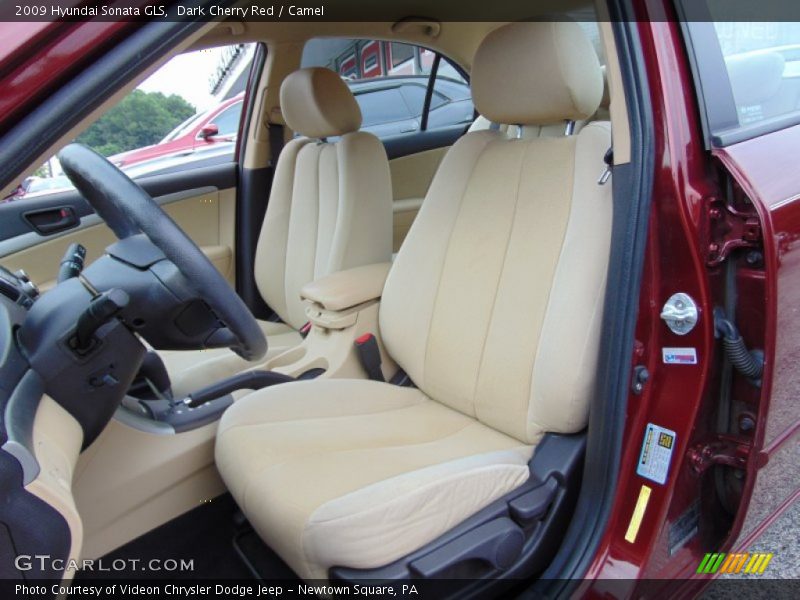 Dark Cherry Red / Camel 2009 Hyundai Sonata GLS