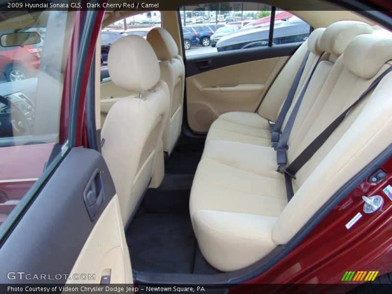 Dark Cherry Red / Camel 2009 Hyundai Sonata GLS