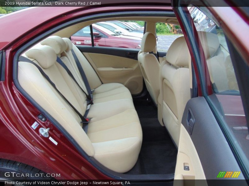 Dark Cherry Red / Camel 2009 Hyundai Sonata GLS