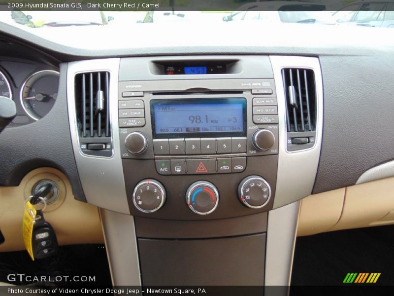 Dark Cherry Red / Camel 2009 Hyundai Sonata GLS