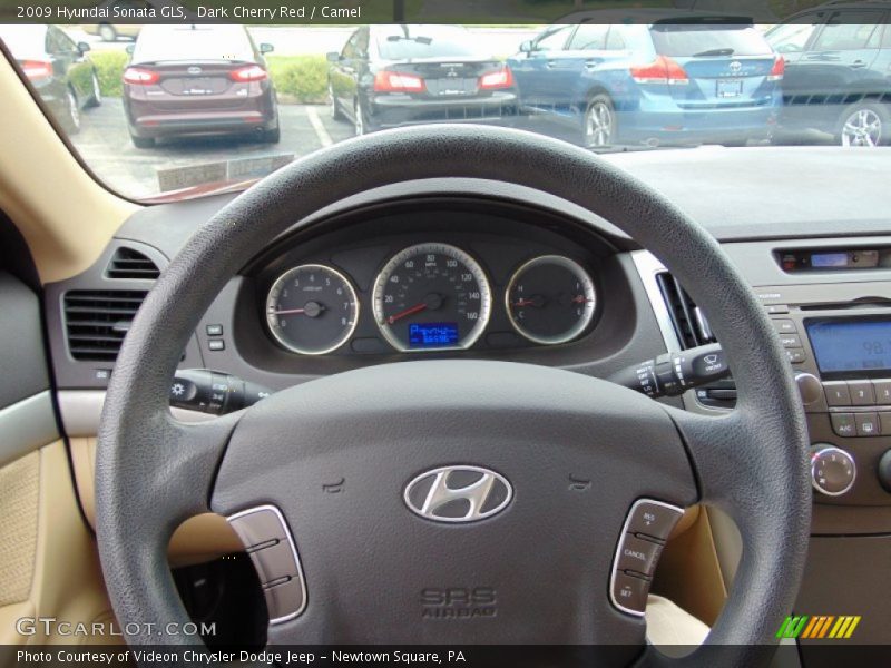 Dark Cherry Red / Camel 2009 Hyundai Sonata GLS