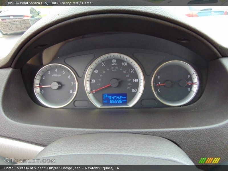 Dark Cherry Red / Camel 2009 Hyundai Sonata GLS